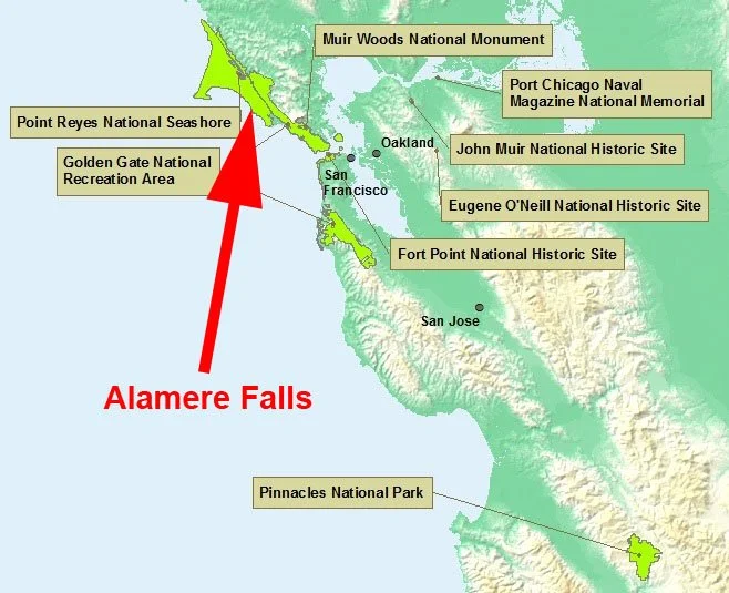 Alamere Falls Location Map