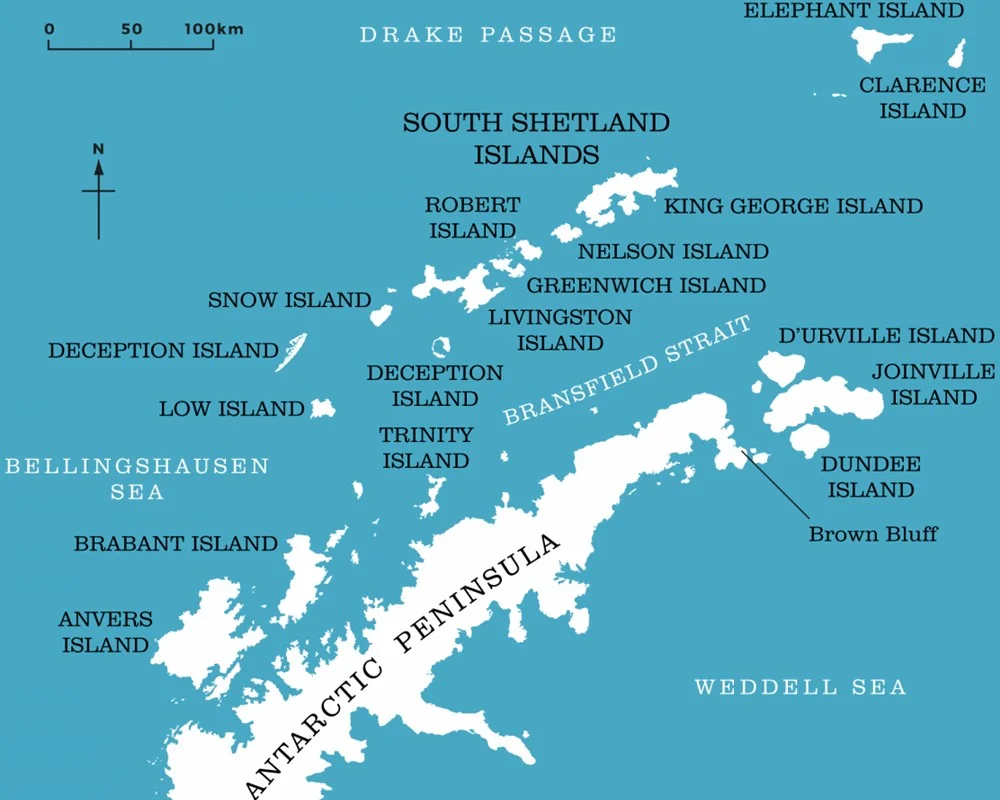 Detailed Map of the Antarctic Peninsula