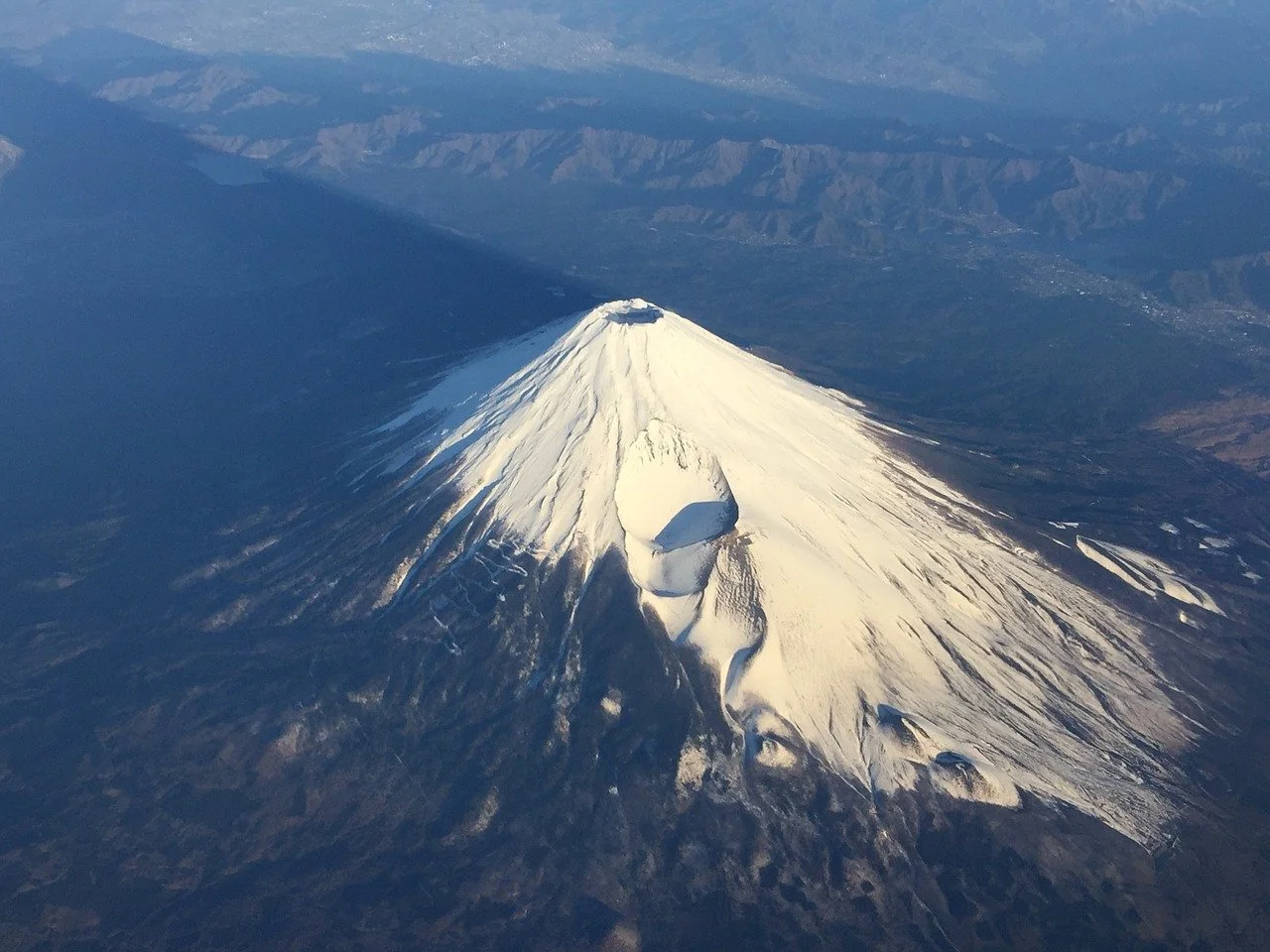 The Crater of Mount Fuji