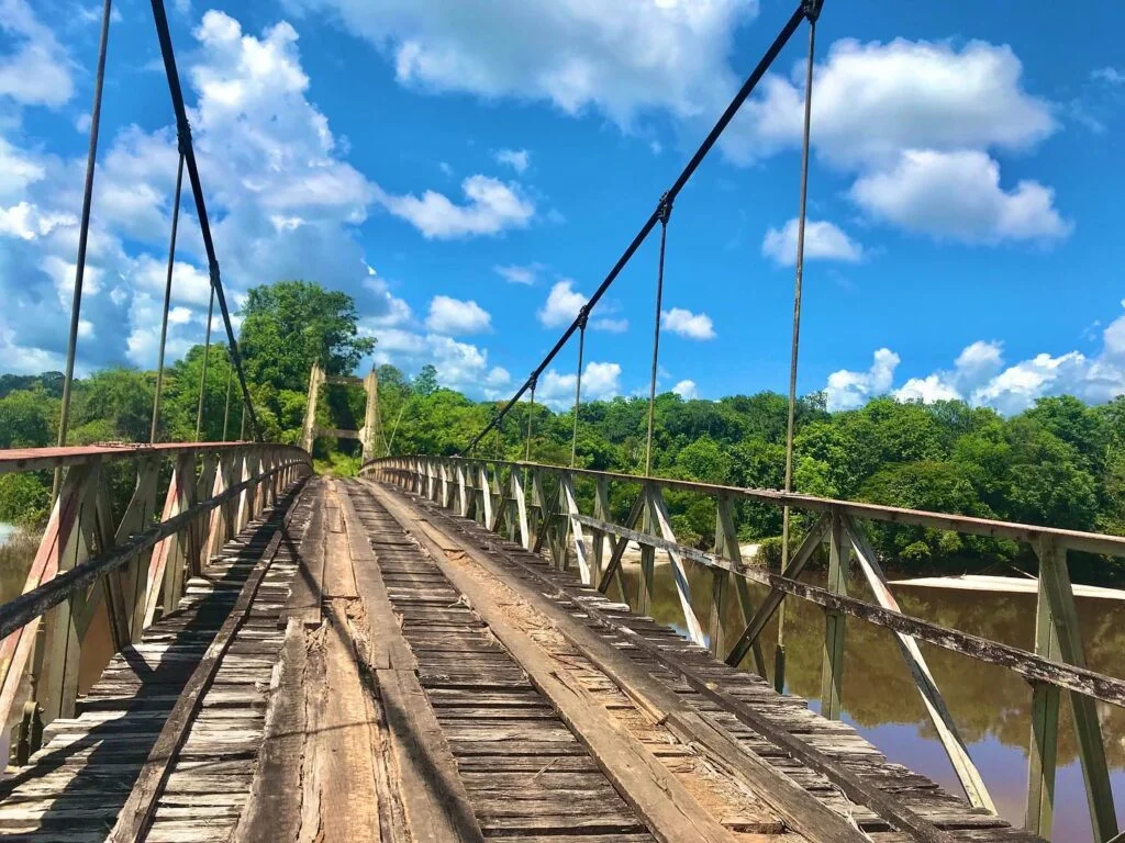 The Denham Suspension Bridge