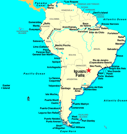 Iguazu Falls Map