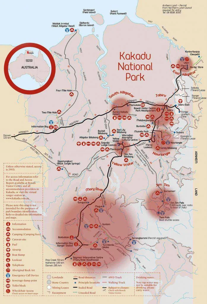 Kakadu National Park Map