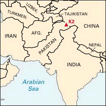 Map of K2