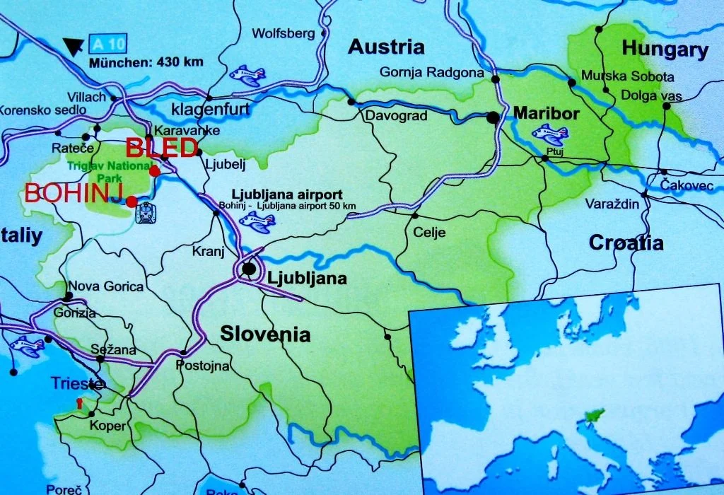 Map of Lake Bled