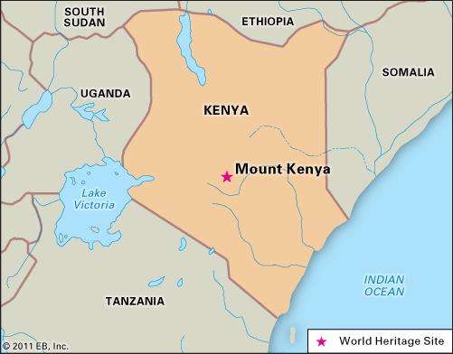 Map of Mount Kenya
