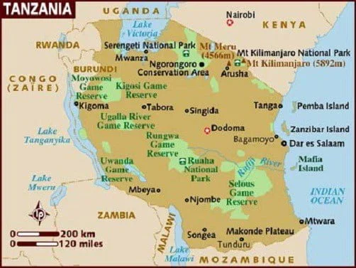Map of Tanzania