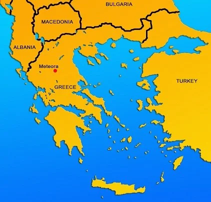 Meteora Monasteries Map