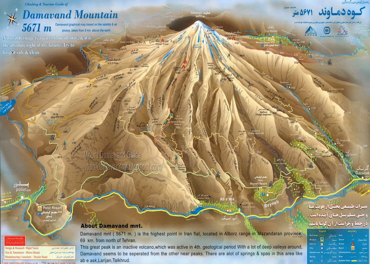 Mount Damavand Routes