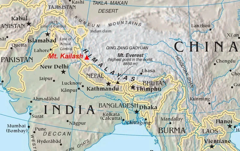 Mt Kailash map