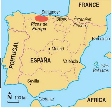 Picos de Europa Location Map