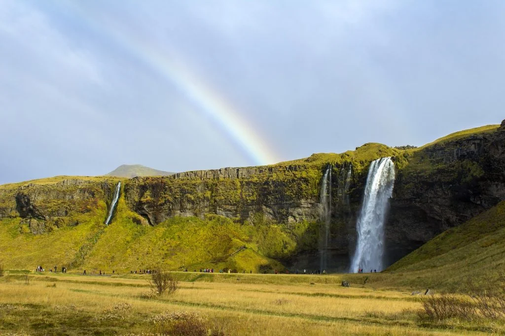 Selijalandsfoss Waterfall in the Summer