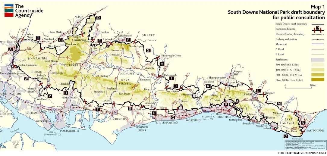 Map of The South Downs Way