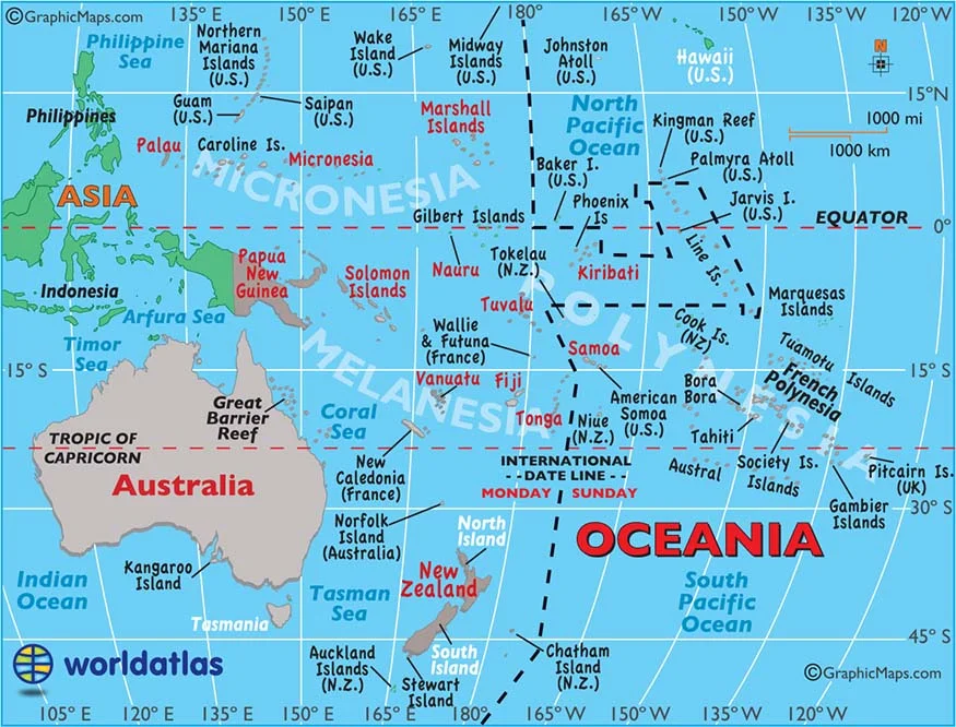 South Pacific Island Map