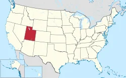 Location map of Utah
