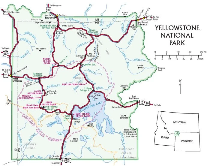 Yellowstone National Park Map