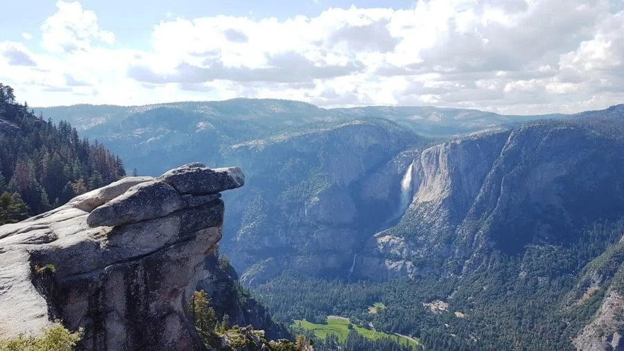 yosemite falls viewed from glacier point