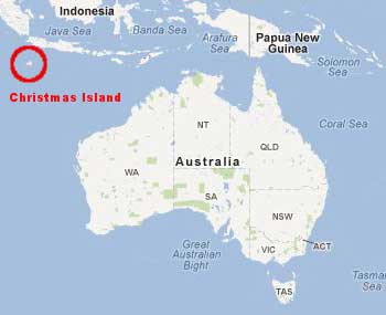Christmas island Map