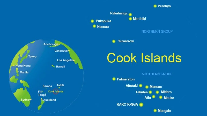 Map of the Cook Islands