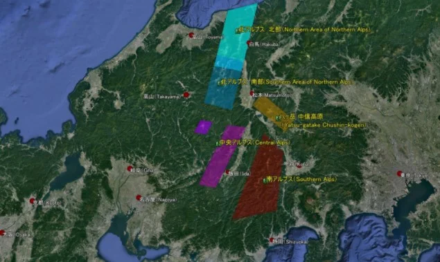 japanese alps map