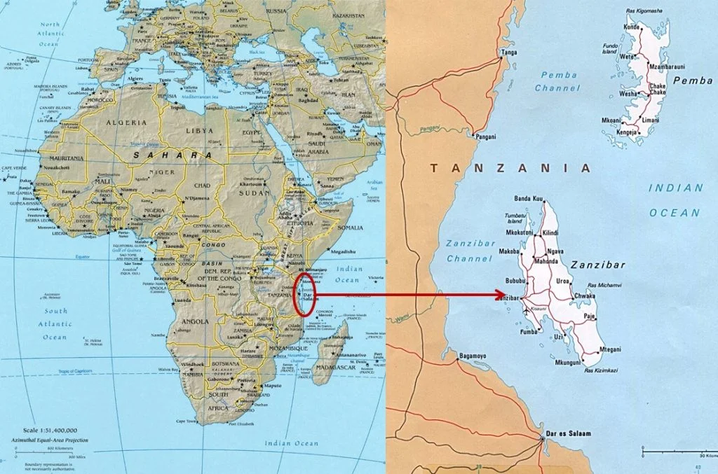 Map of Zanzibar