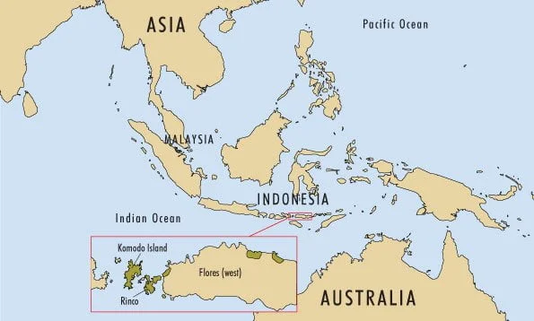 Map of Komodo Island