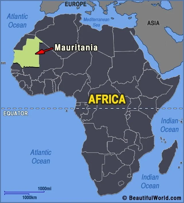 mauritania-africa-map
