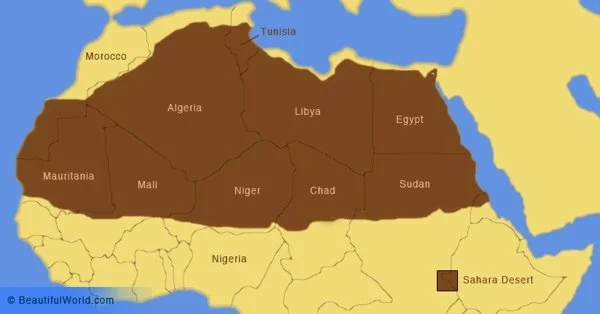 sahara desert map