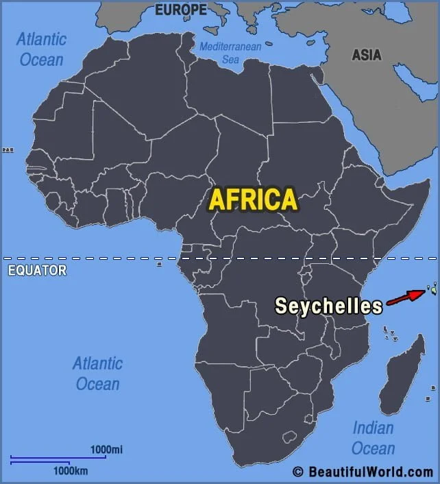 Map of The Seychelles