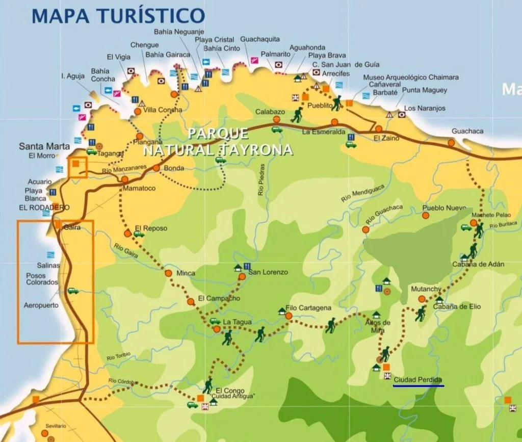 Tayrona Park Map