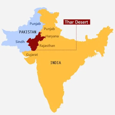Map of the Thar Desert